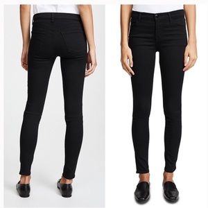J BRAND MIDRISE SUPER SKINNY JEANS JB001383 BLACK 30